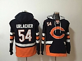 Bears 54 Brian Urlacher Navy All Stitched Hooded Sweatshirt,baseball caps,new era cap wholesale,wholesale hats